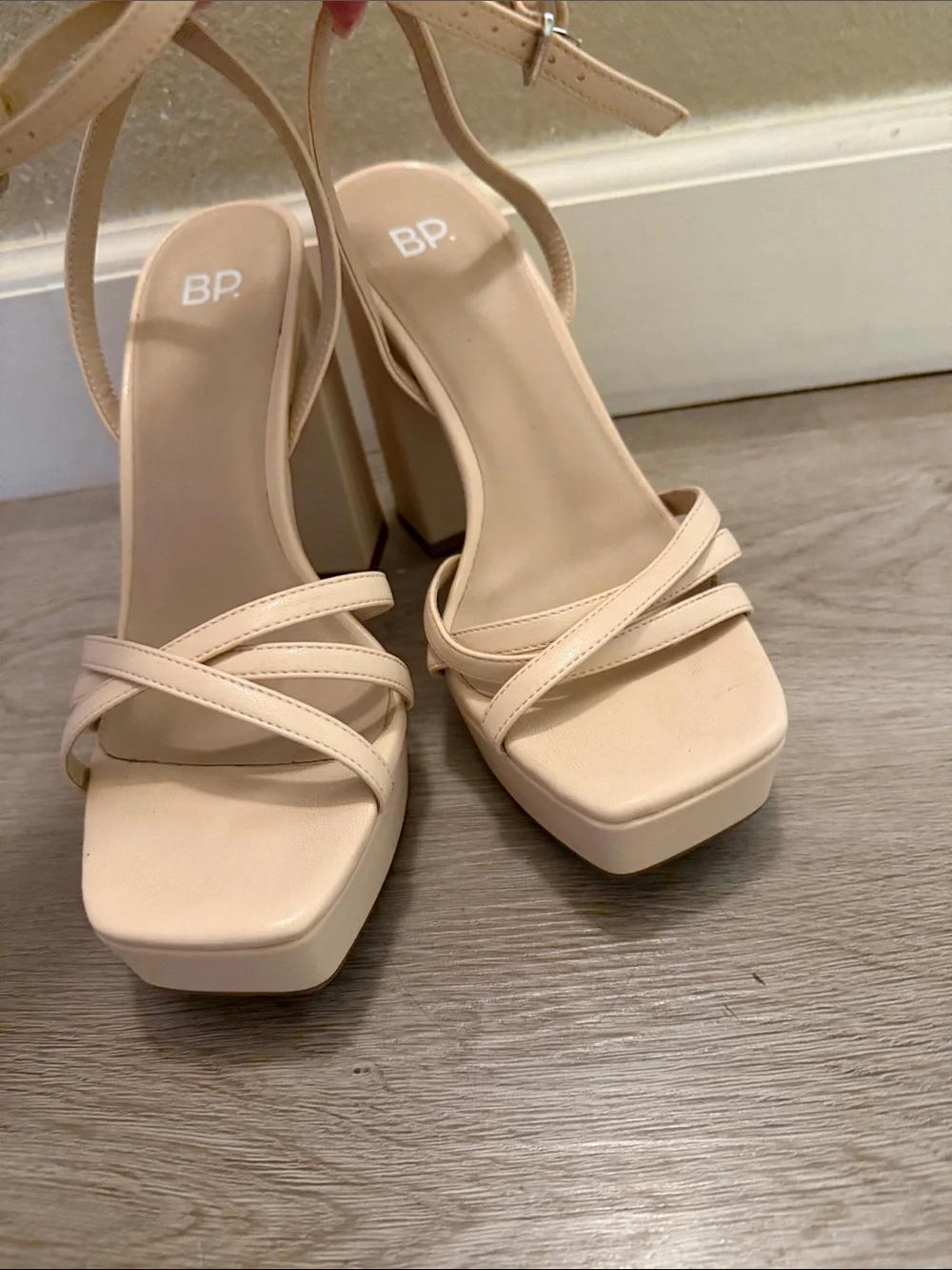 bp Neutral Platform Block Heel Ankle-Strap Sandal